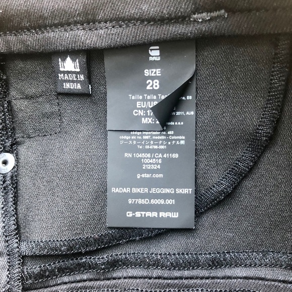 Black mini skirt by G-Star size 28 - Picture 6 of 7